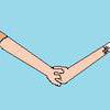 Holding hands is a piture I did on paint